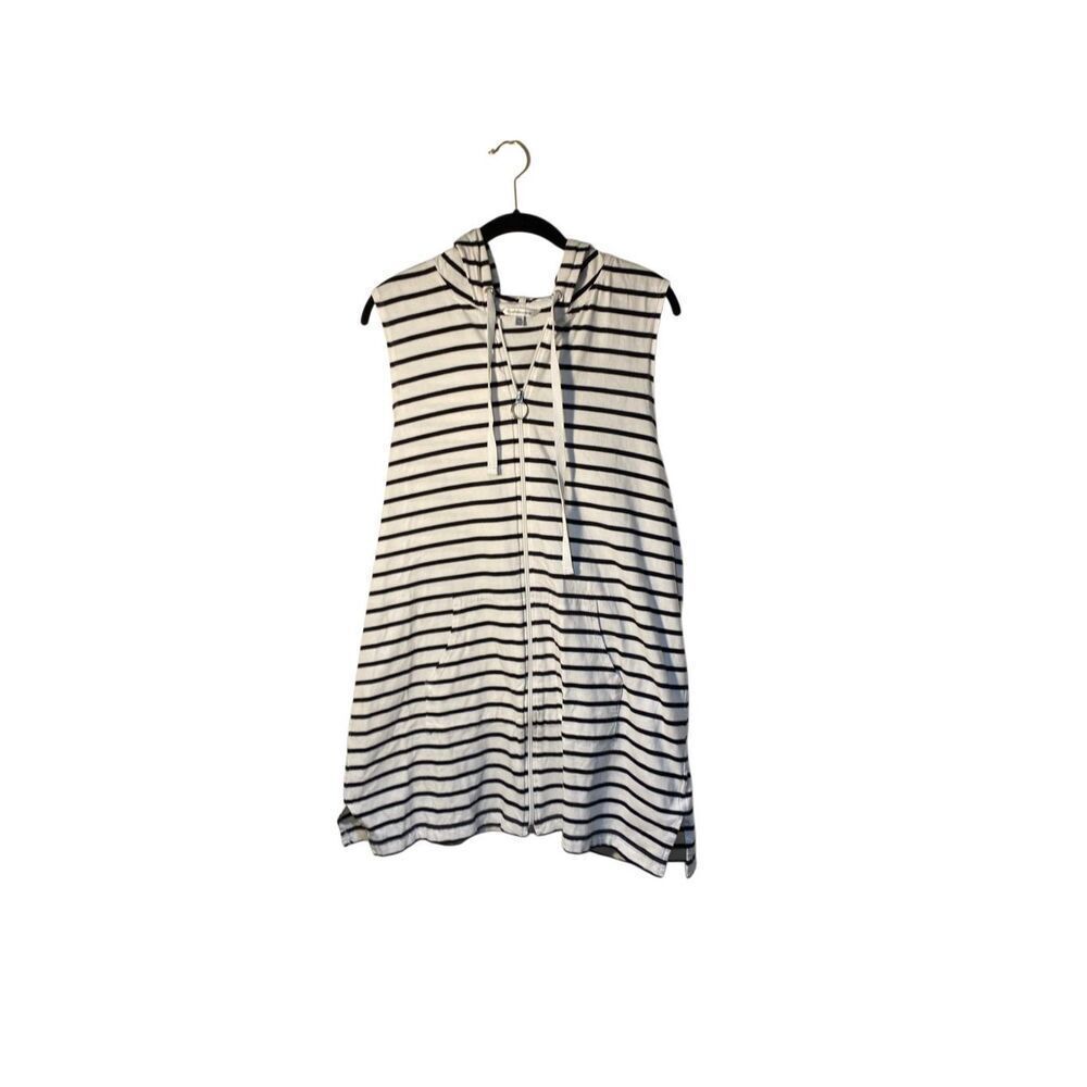 Croft &βbarrow womenβs Striped and Hooded beach cover-up XXL